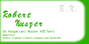 robert nuszer business card